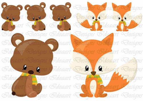 Szeretnivaló állatkák- róka,maci