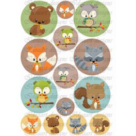 Erdei állatkák körökben