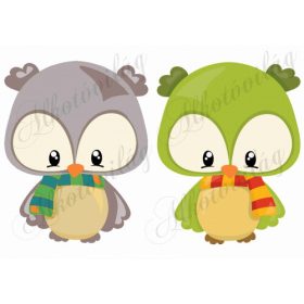 Szürke-zöld bagolypár nagyban