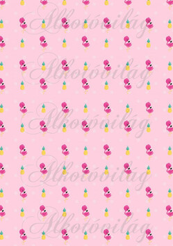 Flamingós csomag: flamingók ananásszal