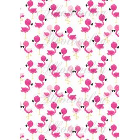 Flamingós csomag: flamingók fehér alapon