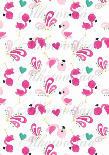 Flamingós csomag: flamingók pillangókkal