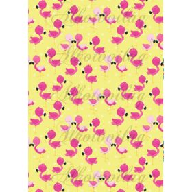 Flamingós csomag: flamingók sárga alapon