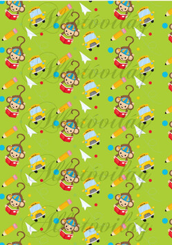 Iskolakezdés csomag majmokkal: majmok busszal