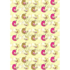 Sütkérező madárkák bézs alapon