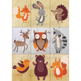 Erdei állatok textúrákon