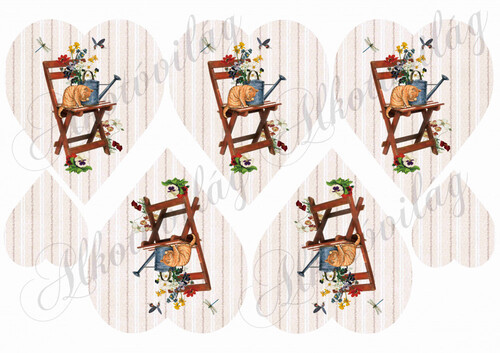 Cica tavaszi kompozícióban