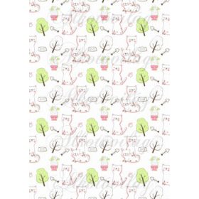 Cicák kaktuszokkal és fákkal