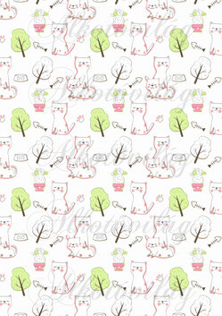 Cicák kaktuszokkal és fákkal