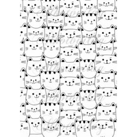 Cicák összebújva feketén-fehéren