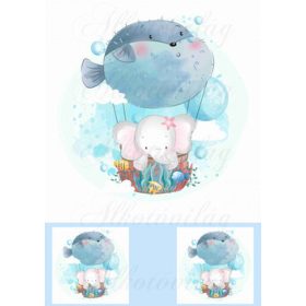 Elefánt gömbhallal 18-20 cm-es HÍMZŐKERETHEZ