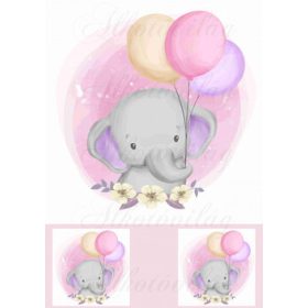 Elefánt lufikkal 18-20 cm-es HÍMZŐKERETHEZ