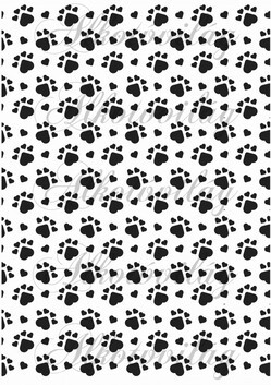 Fekete tappancsok fehér alapon