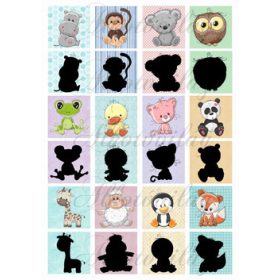 Memóriakártya cuki állatkákkal ÁRNYÉKOS FORMÁKKAL