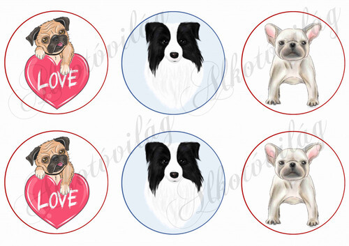 Mopsz, collie, bulldog