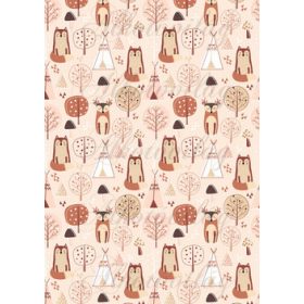 Rókák és szarvasok sátrak és fák között