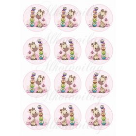 zsiráfok baglyokkal körökben KICSIBEN