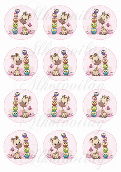 zsiráfok baglyokkal körökben KICSIBEN