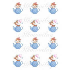 Őzikék kék, pöttyös kancsóban KICSIBEN