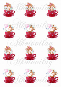 Őzikék piros pöttyös bögrében KICSIBEN