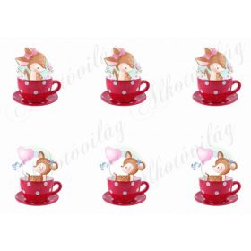 Őzikék piros pöttyös bögrében