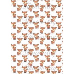 Bébi őzikék fehér alapon