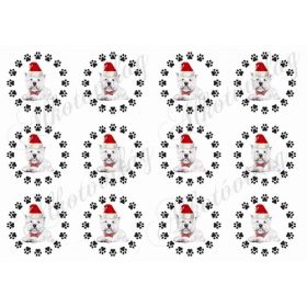 Tappancsos körök karácsonyi westie kutyussal