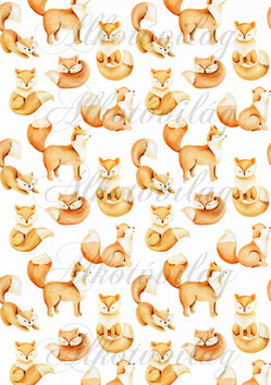 Kézzel festett cuki rókák sokasága