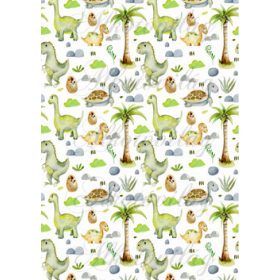 Kézzel festett dinoszauruszok pálmafákkal