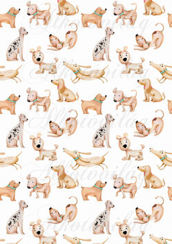 Kézzel festett mókás kutyusok