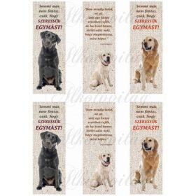 Könyvjelzők labradorokkal, idézetekkel