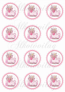 Cuki lámák cakkos körökben KICSIBEN