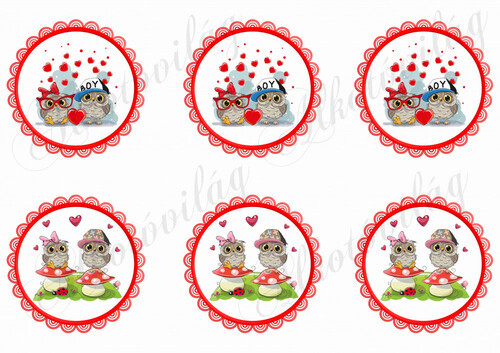 Szerelmes bagolypárok Valentin napra