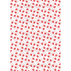 Állatos tappancsok szívekkel - PIROS