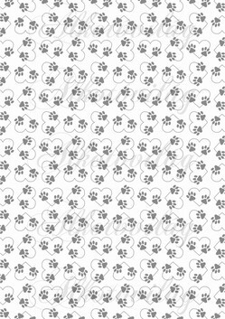 Állatos tappancsok szívekkel - SZÜRKE