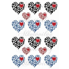 Fecske sziluettek szív alakban KICSIBEN