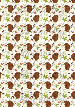 Csigabigák levelekkel, bogyókkal