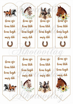 Lovas könyvjelzők - LOVAS SZÍV idézettel