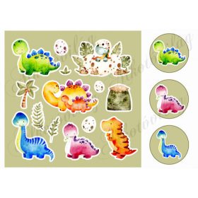 Kézzel festett cuki dinoszauruszok 2