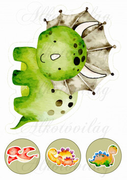 Zöld és barna dinoszaurusz