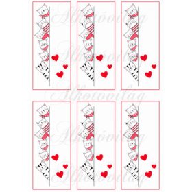 Cicás könyvjelzők üresen