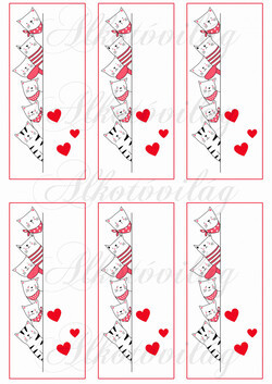 Cicás könyvjelzők üresen