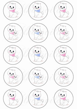 Cuki cicák 5 cm-es körökben