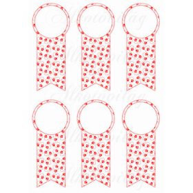 Piros tappancsos könyvjelző alapok üresen