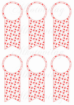 Piros tappancsos könyvjelző alapok üresen