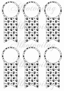 Tappancsos könyvjelző alapok üresen