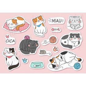 Tüneményes mosolygós cicák fonalakkal