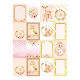 Az erdő állatai - Kézzel festett cuki kártyák 2