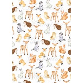 Az erdő állatai szett - Kézzel festett állatok