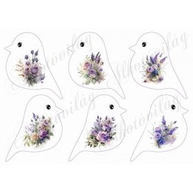 Kismadarak gyönyörű levendulákkal, rózsákkal